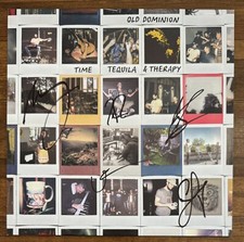 SIGNED Old Dominion Time Tequila & Therapy AUTOGRAPHED Vinyl LP BAS Beckett COA