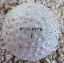 EARLY DIMPLE GOLF BALL-THE FLY-RITE NICE FOR DISPLAY CIRCA 1920'S