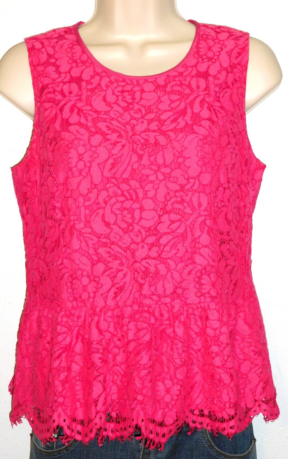 J. Crew Women's Size 2 Sleeveless Pink Lace Lined Peplum Top eBay