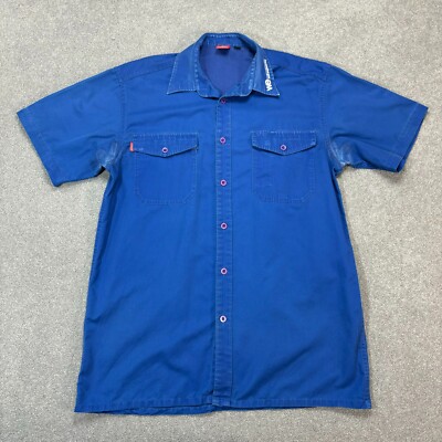 Engelbert Strauss Hemd Erwachsene Large blau Overshirt Workwear Chore Utility...