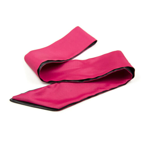 Satin Augenmaske Augenbinde Handgelenk Knöchelbinde Komfort Eye Mask Schwarz&Rot - Bild 6 von 7