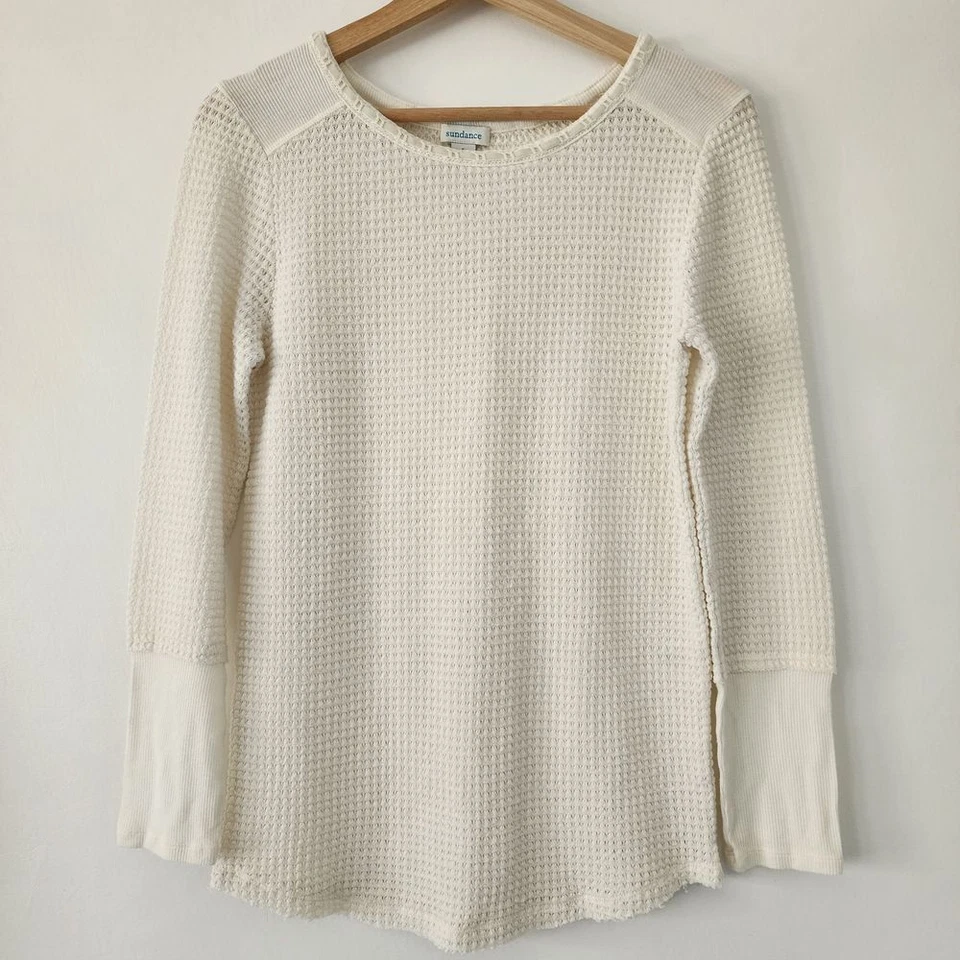 Top Sundance Off White tejido térmico suave manga larga para mujer talla S Foto 2 de 4
