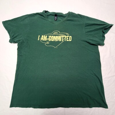 Minnesota Wilds I Am Committed The Comcert Tee District Green 2XL Pre-shrunk 