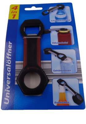 Universalöffner Glasöffner Deckelöffner Flaschenöffner Mehrzwecköffner 4 in 1