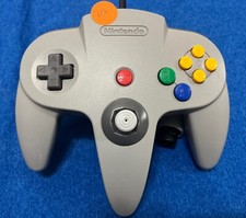 Official Nintendo 64 Controller GRAY AUTHENTIC OEM N64 Remote Tight Stick 9/10
