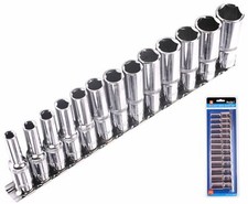 Metric Deep Socket Set/ Long Reach Sockets On Rail 3/8" Drive 6-19mm 01542