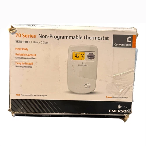 Emerson 70 Series Non-Programmable Thermostat Heat Only Battery Powered