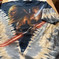 Liquid blue Star Wars Episode 1 Vintage Tie Dye T Shirt Size L