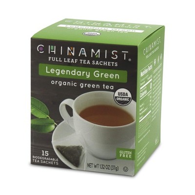 China Mist - Legendary Green Organic Full Leaf Tea Sachet, 15 count box - Bio...