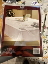 Xmas Gold Flower Table Topper New 85cmx85cm