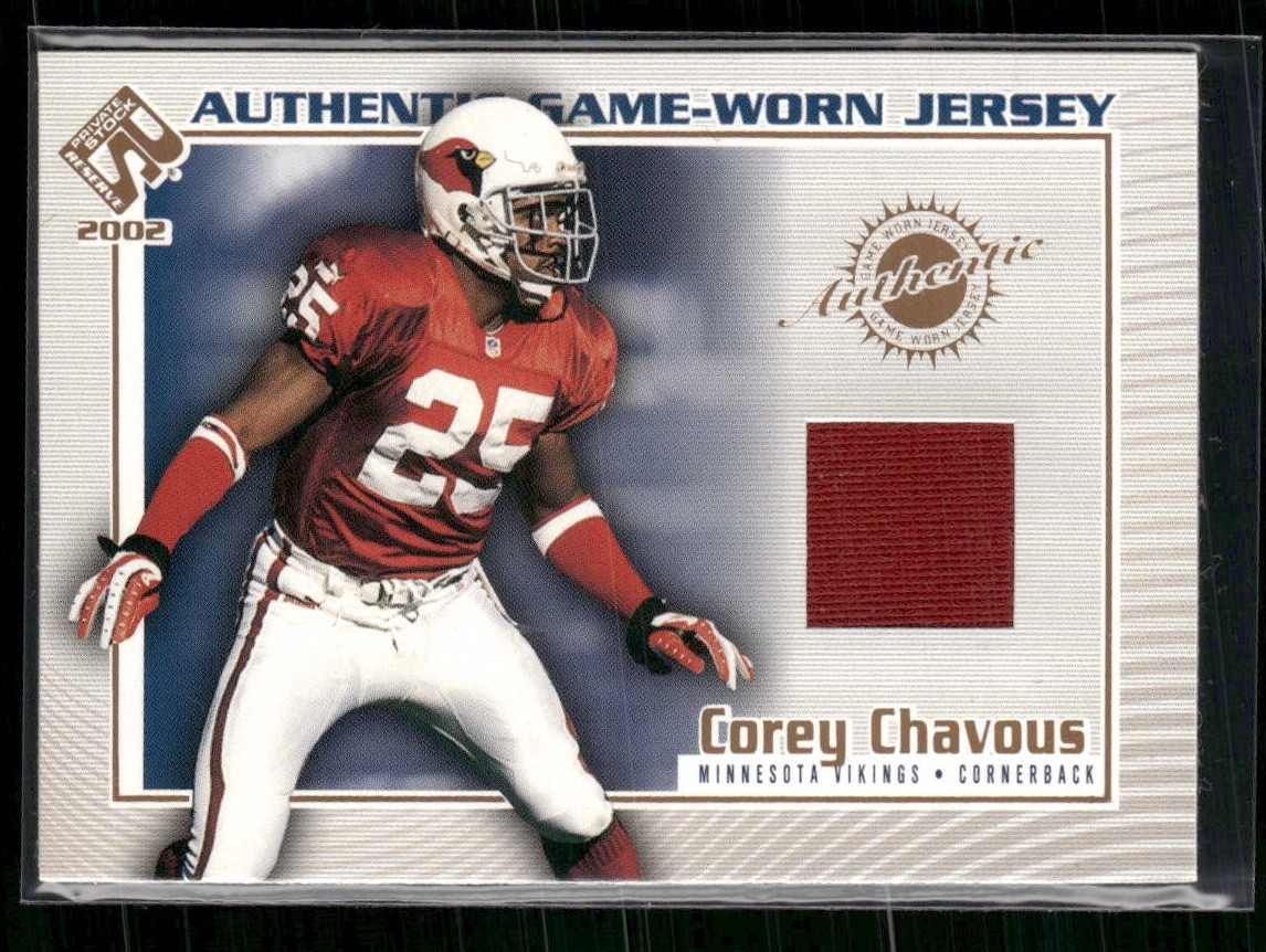 2002 Pacific Private Stock Reserve #71 Corey Chavous Game Worn Jerseys
