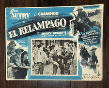 ~Vintage Gene Autry Mexican Movie Lobby Card "El Relampago (Whirlwind) ~1951~
