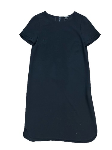 DKNY Women’s Black Short Sleeve T-Shirt Dress UK10 P350 - 第 1/6 張圖片