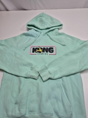 Gorillaz Hoodie Men's XL Green Fleece Pullover Kong Studios Graphic Music