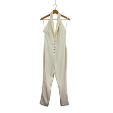 NWT Lovers Friends Metropolis Jumpsuit M Ivory Halter