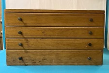 Argentier coffret écrin vide ERCUIS / CHRISTOFLE 4 tiroirs pour 117 couverts