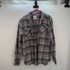 Katin Men's Cotton Plaid Fred Flannel Long Sleeve Button-Up Shirt Size Large