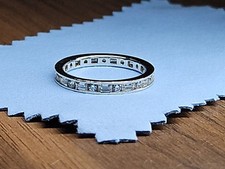 Womans CZ 925 Sterling Silver Mulit Stone Ring Size: 9