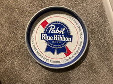 13” Pabst Blue Ribbon Beer Tray - Classic White design