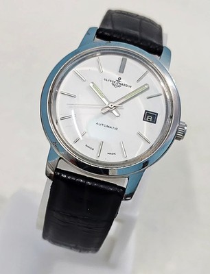 Vintage Ulysse Nardin Automatic 21-Jewels SS Date Men's Swiss Made Wristwatch