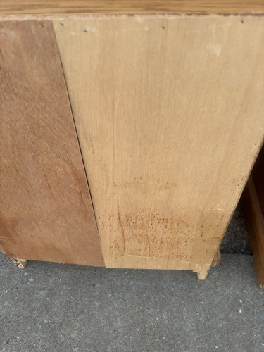 Vintage Set 2 White Clad Oak Icebox Chest End Table Nightstands - Picture 11 of 13