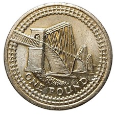 2004 UK £1 Scotland Forth Railway Bridge Coin One Pound KM1048