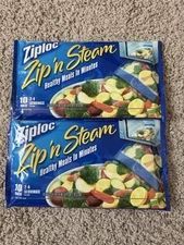 Ziploc Zip'N Steam 2-4 Servings Cooking Bag - Pack of 10 x2