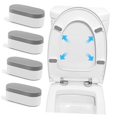 4PCS Toilet Seat Bumpers,Universal Buffer Toilet Lid Bumpers for Families,