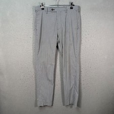 Uniqlo Mens Size Small Black & White Gingham Check Slim Fit Trousers Dress Pants