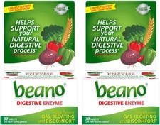 Beano Extra Strength Gas Relief Tablets Vegetarian Antigas Support - 2 Pack