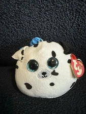 Ty Squish A Boo Fetch The Dog Multicolor 2022 Stuffed Animal Keychain New NWT