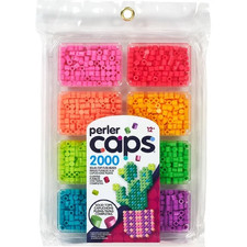 Perler Bright Colors Caps Bead Tray, 2000 pcs, NEW