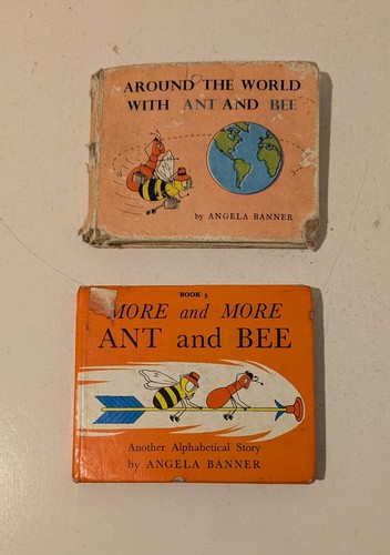 2x Vintage Ant and Bee Hardcover Booksby Angela Banner