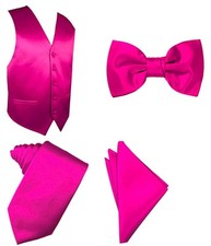 4pc Men's Vest  Vest and Tie Set For Men  Bow Tie  Handkerchief  Men's Tu...