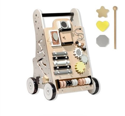 Lauflernwagen Holz Lauflernhilfe Baby Motorikspielzeug Activity Board Lernwagen