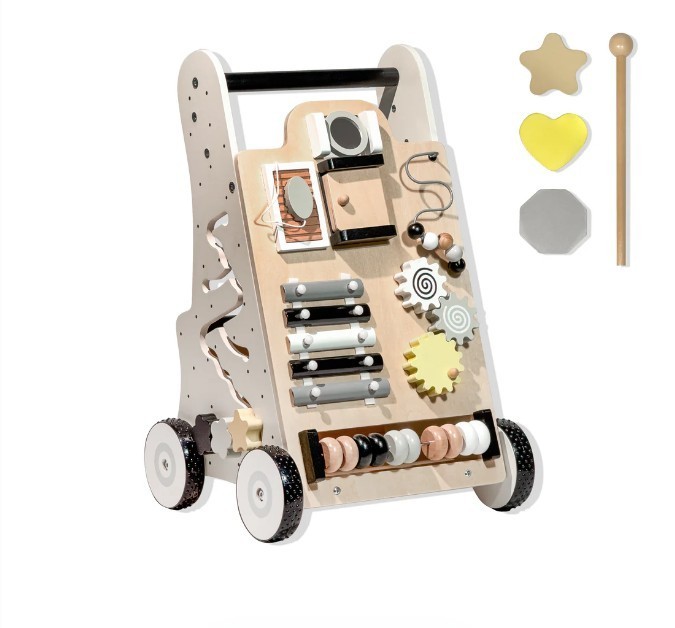 Lauflernwagen Holz Lauflernhilfe Baby Motorikspielzeug Activity Board Lernwagen
