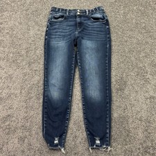 KanCan Jeans Womens 29 Blue High Rise Ankle Skinny Stretch Preppy City Denim