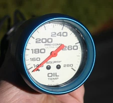 AutoMeter Pro-Comp Ultra-Nite 2 5/8" Blue Oil Temperature Gauge - 4541
