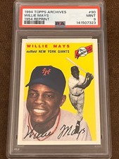 1994 Topps Baseball Archives - 1954 Reprint #90 Willie Mays Giants Mint MT PSA 9