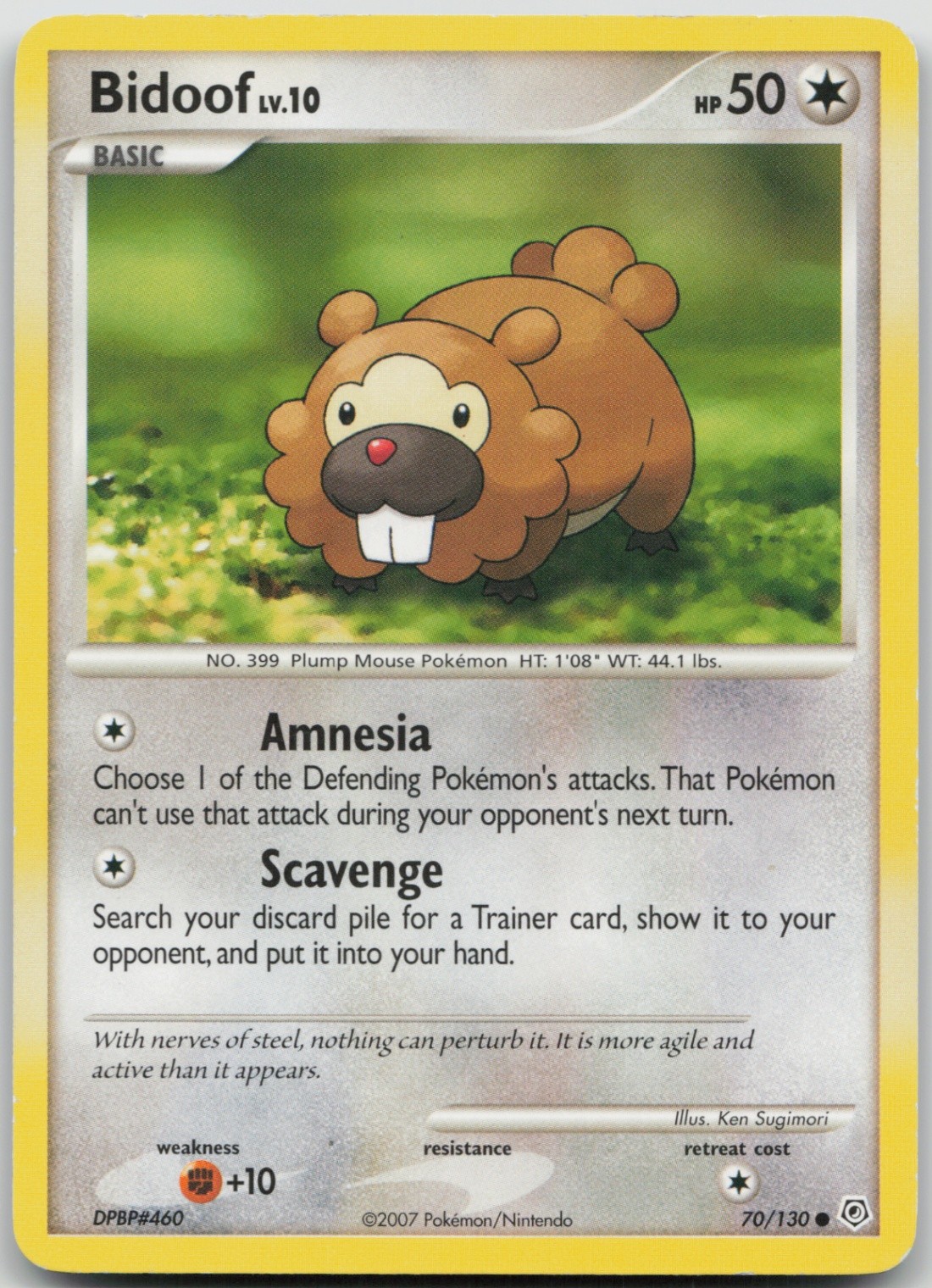 Bidoof 70/130 Common Diamond and Pearl LP Normal