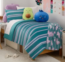 Forever 21 Home Samiya Twin/Twin XL Comforter Set Stripped 2 Piece Purple New