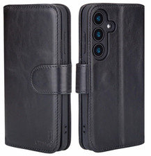 Custodia in vera pelle PU per Samsung S26 Plus Blocco RFID Chiusura Magnetica
