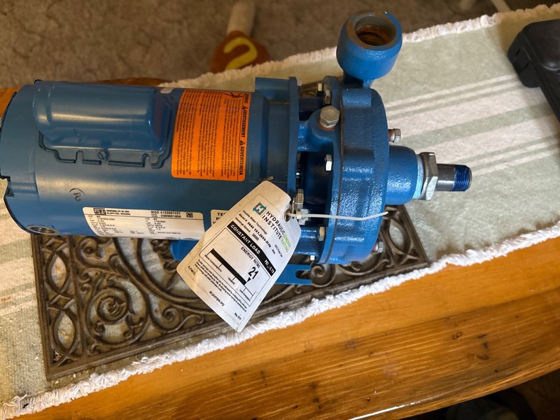 weg .5hp 3450 rpm pump, mod #4103007457 