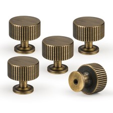 Antique Brass Kitchen Cabinet Knobs Solid Brass Pulls for Dresser Drawer Vani...