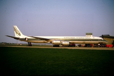 Dia N815EV Douglas DC-8-73(CF) Evergreen International 35mm gerahmt OP-L7-50