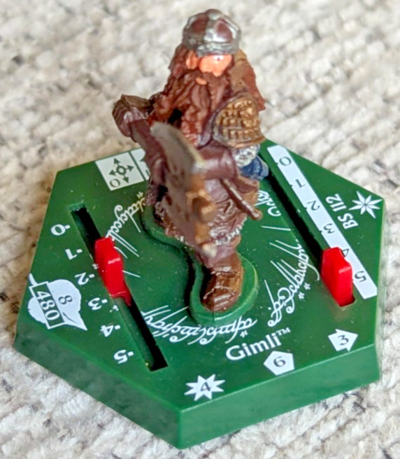 LotR Dwarf Warrior Gimli (BS112) Lord of the Rings Tradeable Miniatures Game OOP
