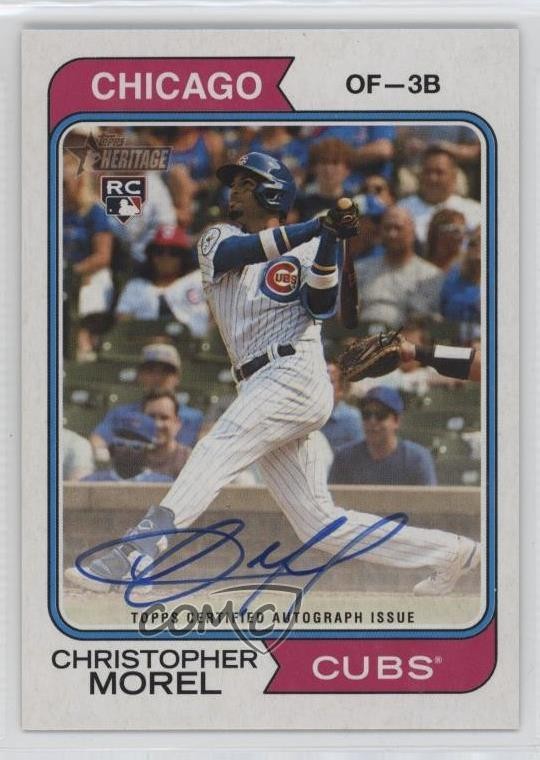 2023 Topps Heritage Real One Auto Christopher Morel #ROA-CM Rookie Auto RC e6p