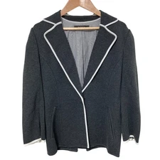 FOXY Knit Tailored Jacket 27266 Size 38 Gray Women USED