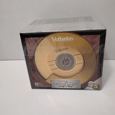 Verbatim 10PK CD-R DIGITAL VINYL METAL 5 Gold + 5 Platinum RARE, NEW SEALED
