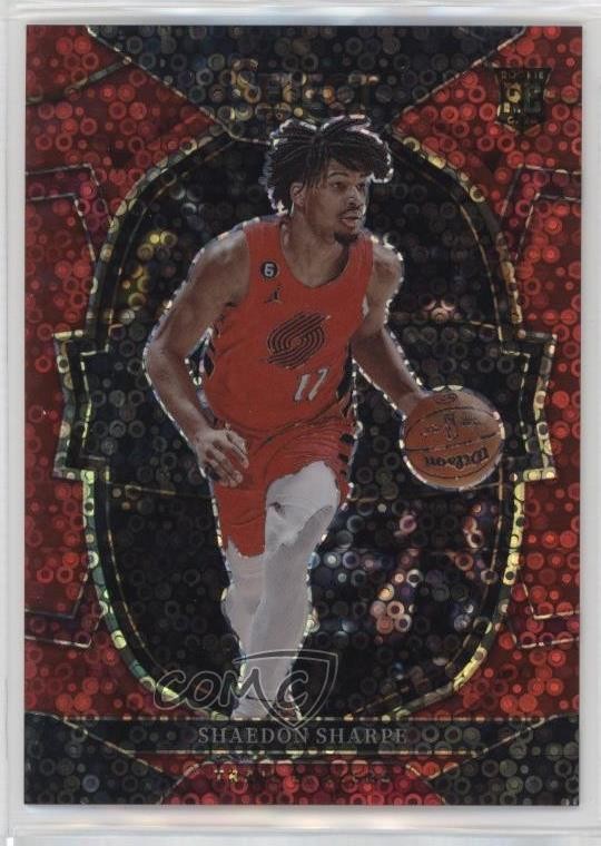 2022-23 Panini Select Concourse Red Disco Prizm 24/49 Shaedon Sharpe #71 0rd2